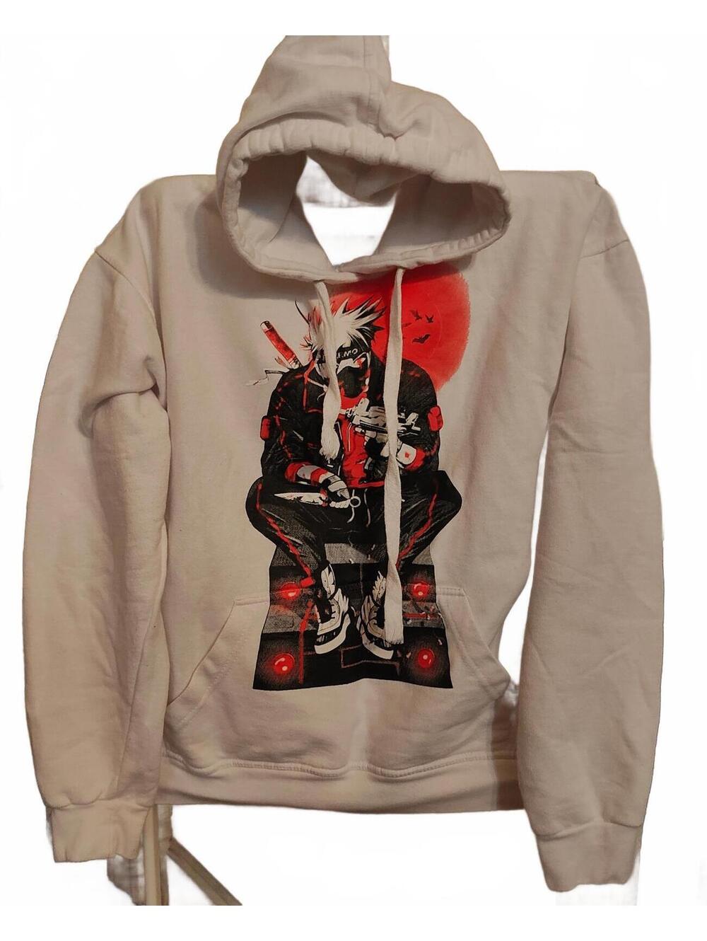 Naruto Mens Hoodie by Jon Lauren - M - small stain on back